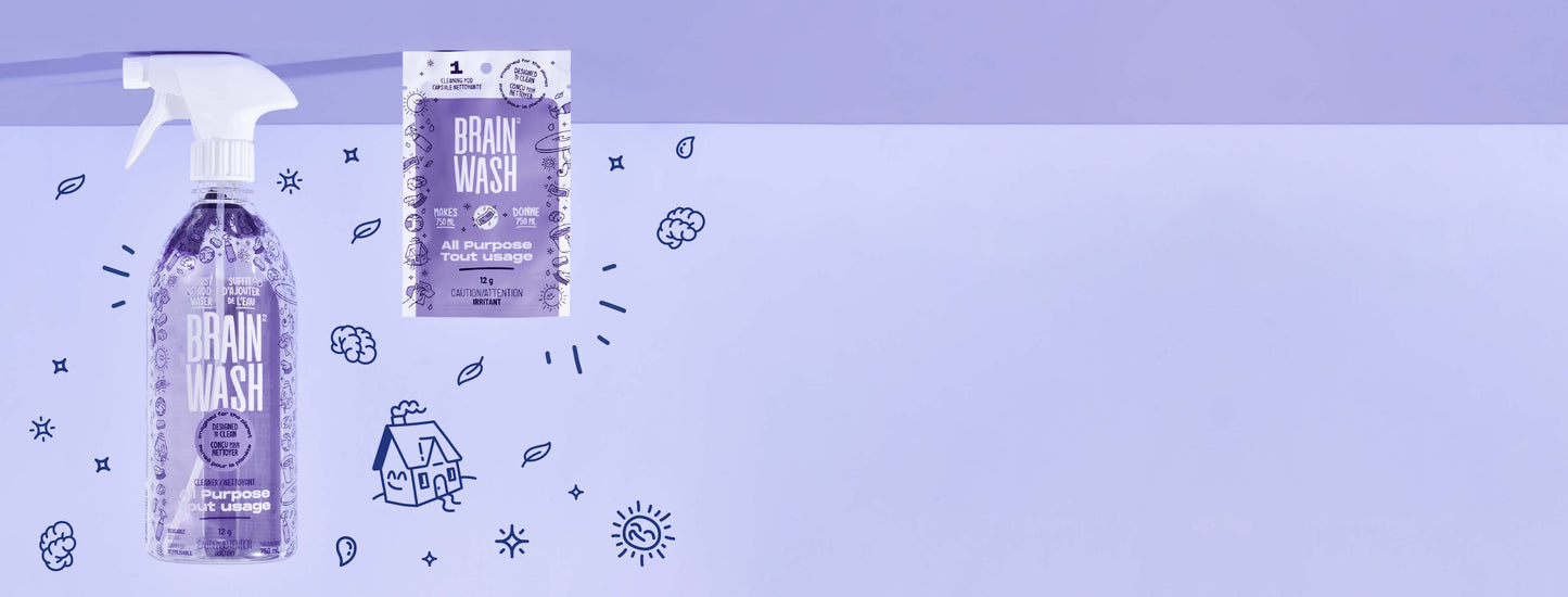 Bouteille de Nettoyant tout usage Brain Wash avec une recharge